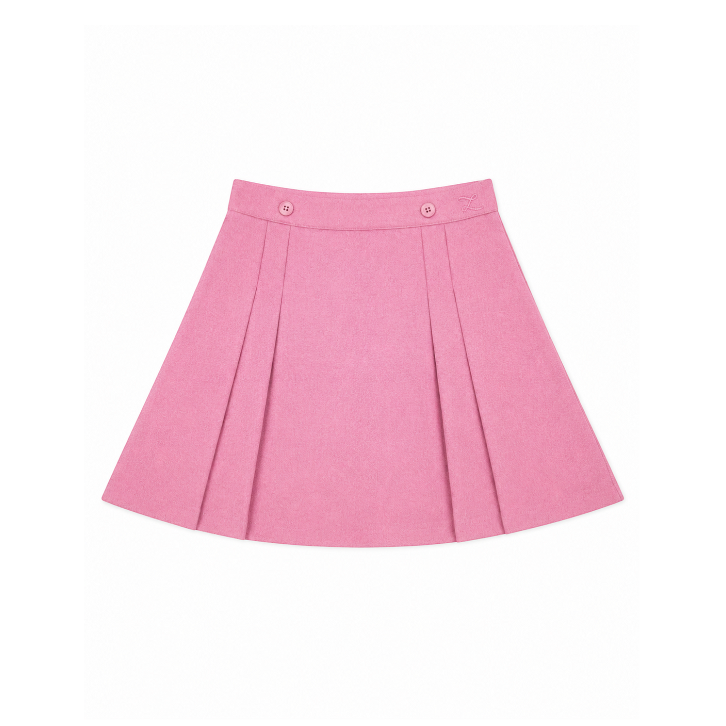 L by Ladida Pink Wool Pleated Skirt