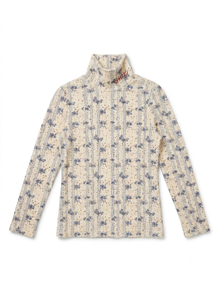 1984 Dusty Floral Turtleneck
