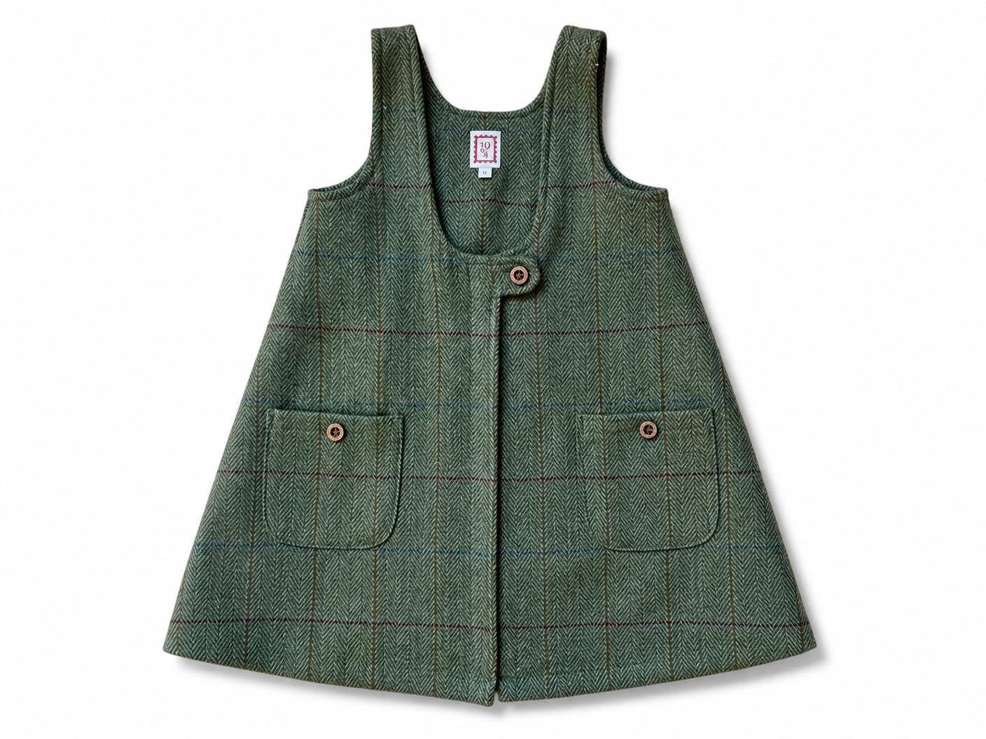 1984 Olive Plaid Wool Jumper