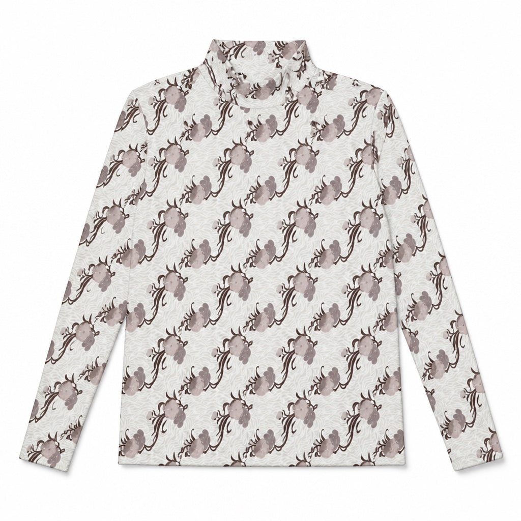 1984 Japanese Blossom Printed Turtleneck