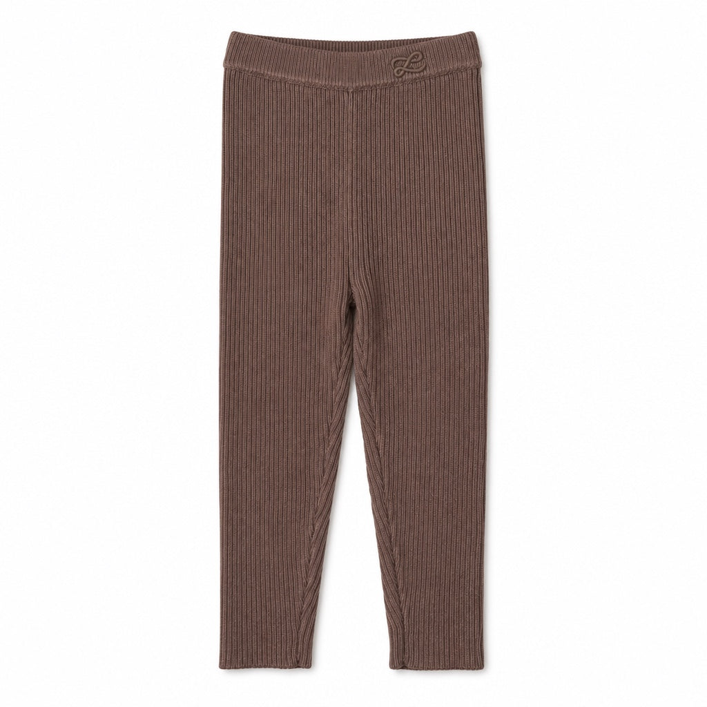 L by Ladida Taupe Knit Leggings