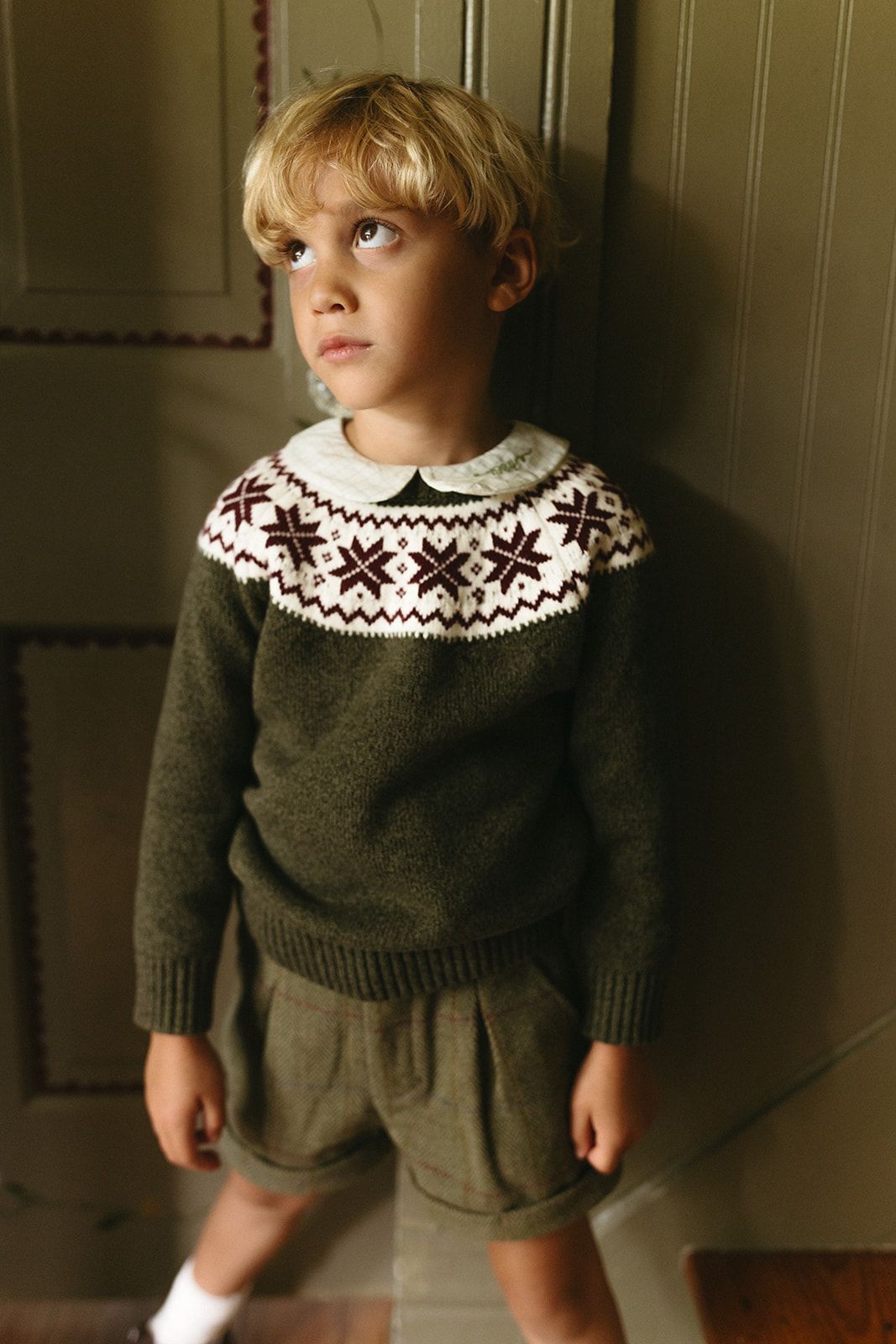 1984 Olive Plaid Wool Pleat Short