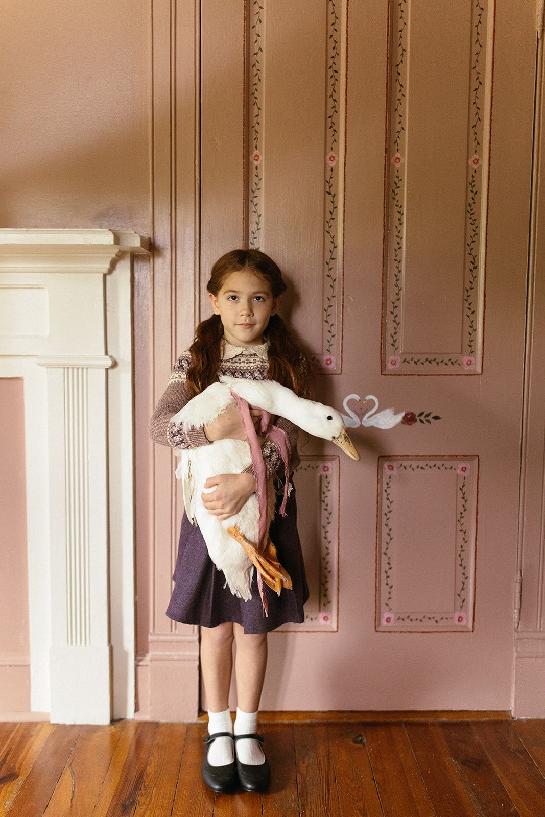 1984 Purple Wool Pleated Skirt