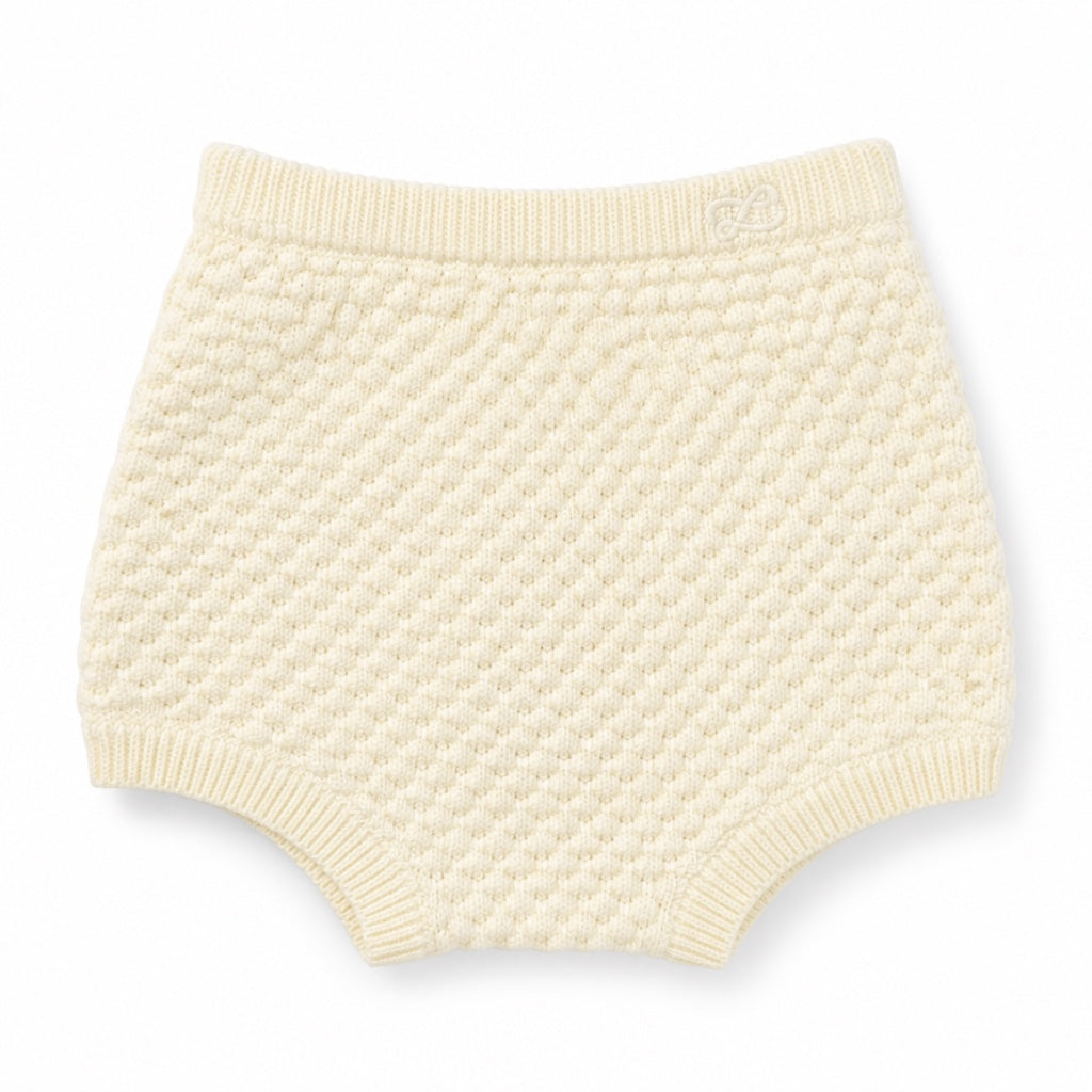L by Ladida Cream Textured Knit Bloomer