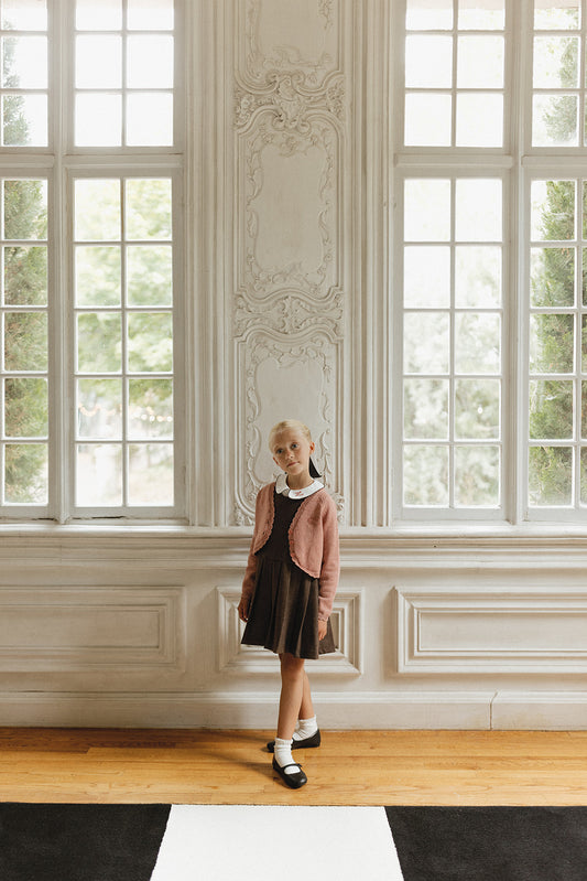 L by Ladida Brown Wool Pleated Jumper