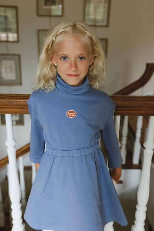 L by Ladida Blue Turtleneck Sweatshirt Dress
