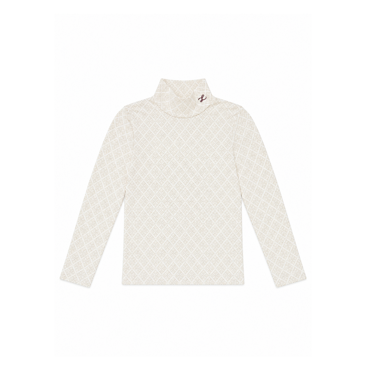 L by Ladida Cream Floral Trellis Turtleneck