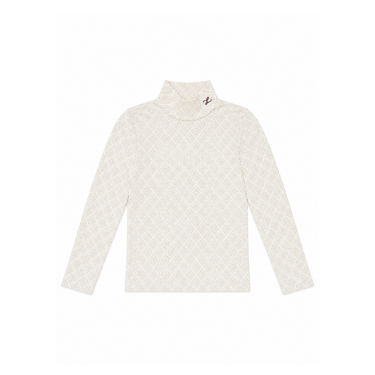 L by Ladida Cream Floral Trellis Turtleneck