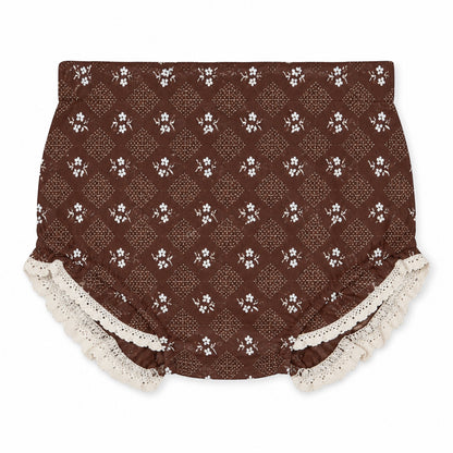 L by Ladida Brown Floral Trellis Ruffle Bloomer