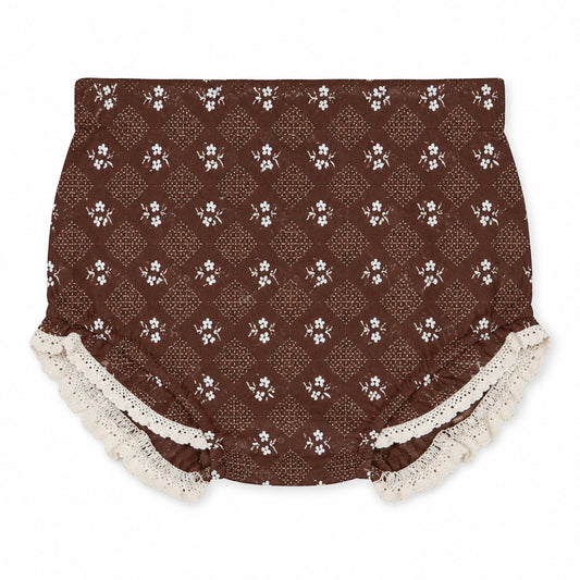 L by Ladida Brown Floral Trellis Ruffle Bloomer