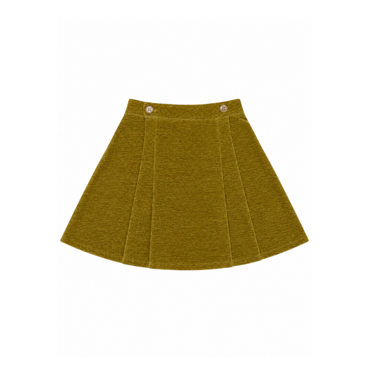 L by Ladida Mustard Pleated Skirt