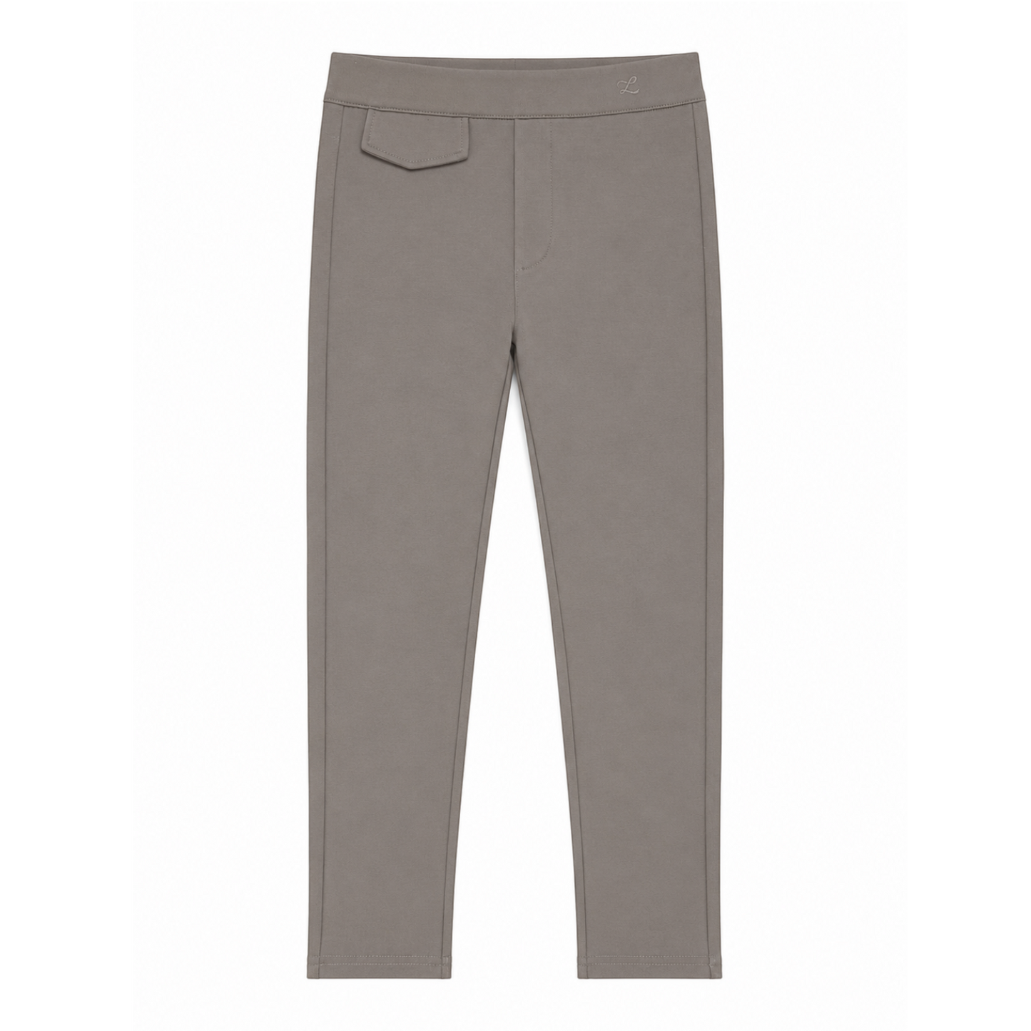 L by Ladida Taupe Ponte Button Pants