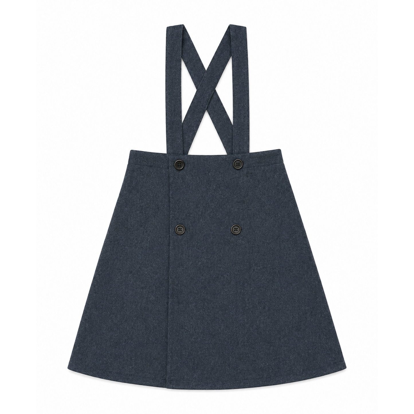 L by Ladida Gray Wool Suspender Dress