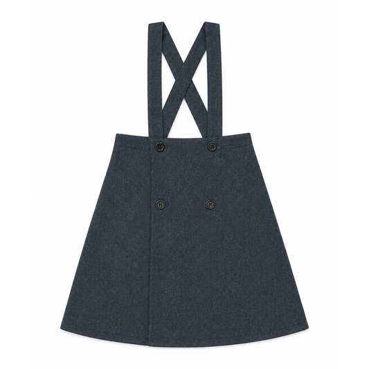 L by Ladida Gray Wool Suspender Dress