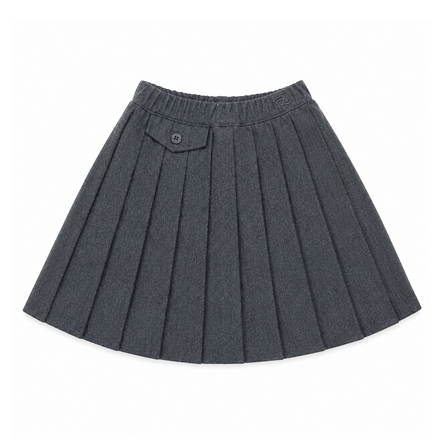 L by Ladida Gray Wool Pleated Skirt