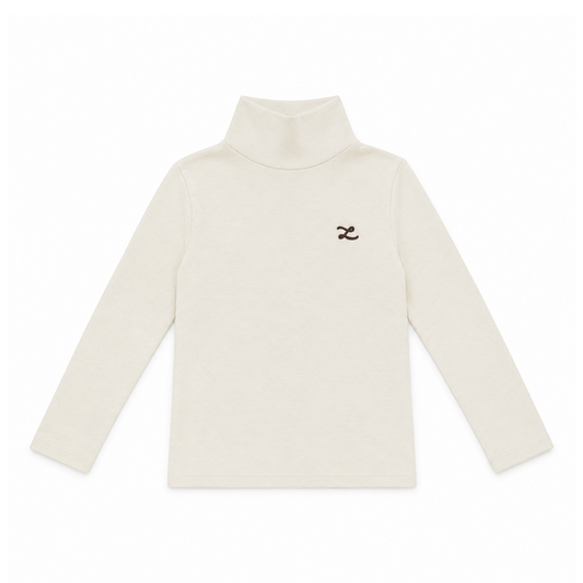 L by Ladida Cream Patch Turtleneck