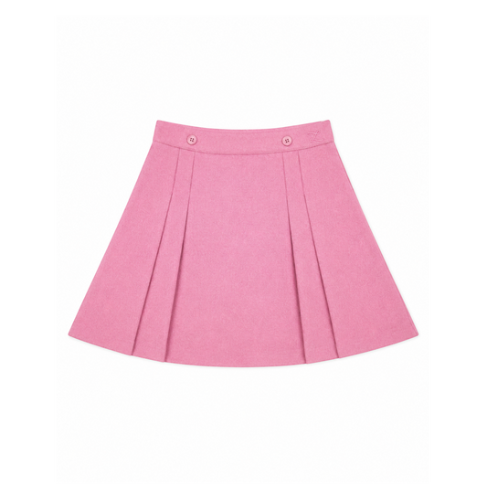 L by Ladida Pink Wool Pleated Skirt
