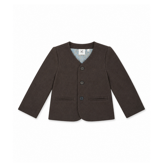 L by Ladida Brown Mosaic Lined Blazer