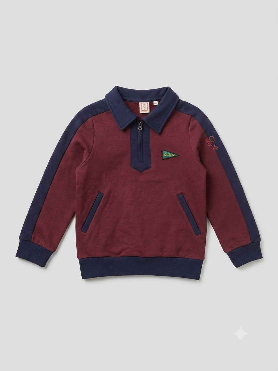 1984 Patchwork Half Zip Sweatshirt