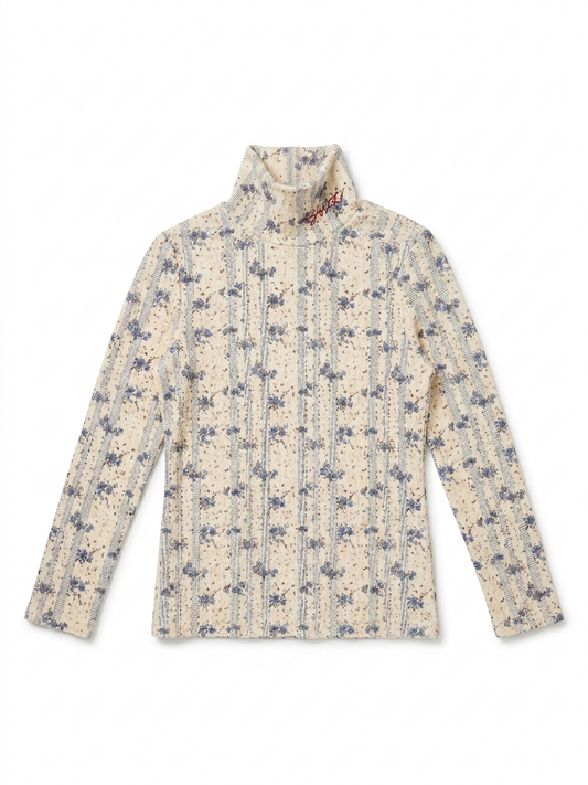 1984 Dusty Floral Turtleneck