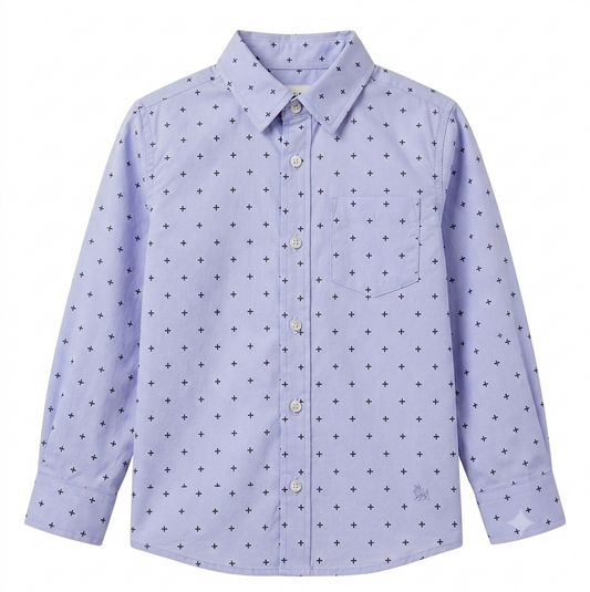 Arza Blue Star Button Down Shirt