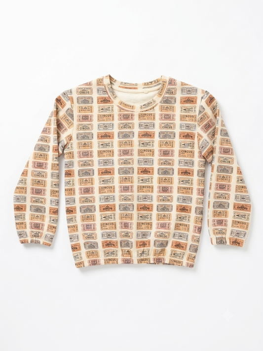 1984 Circus Print Sweatshirt
