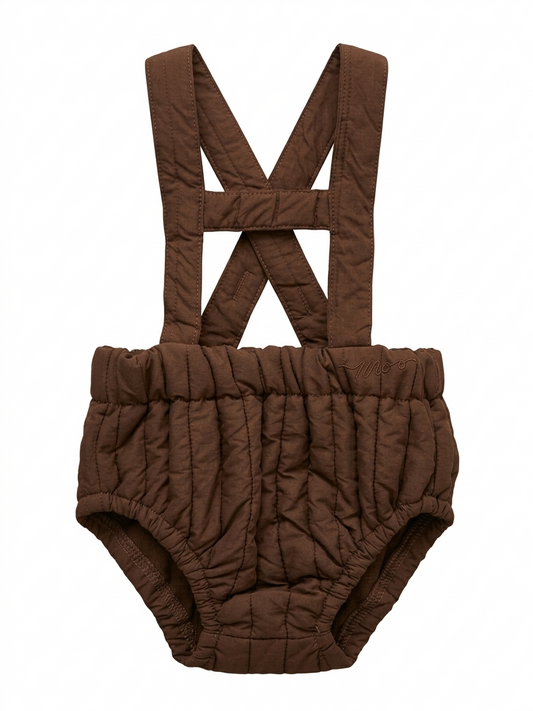 1984 Brown Quilted Overall Bloomer