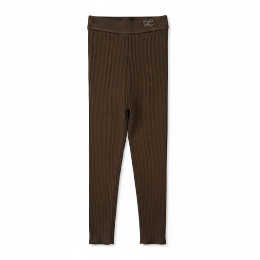 L by Ladida Khaki Brown Knit Leggings