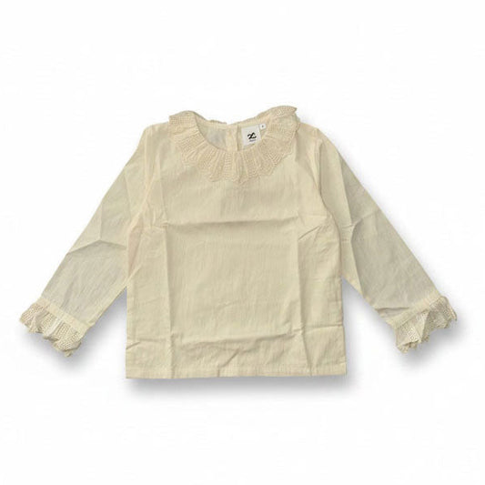 L by Ladida Cream Eyelet Trim Sweater