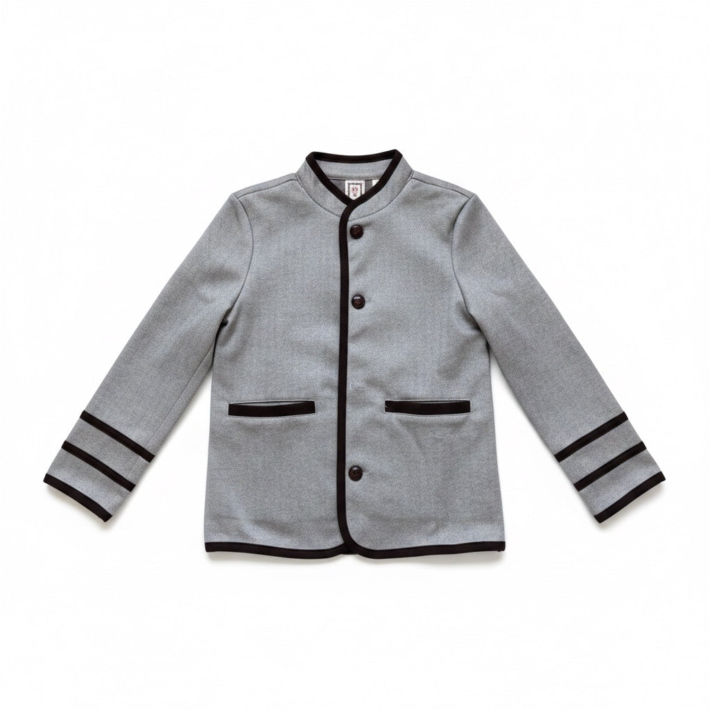 1984 Brown Herringbone Wool Jacket