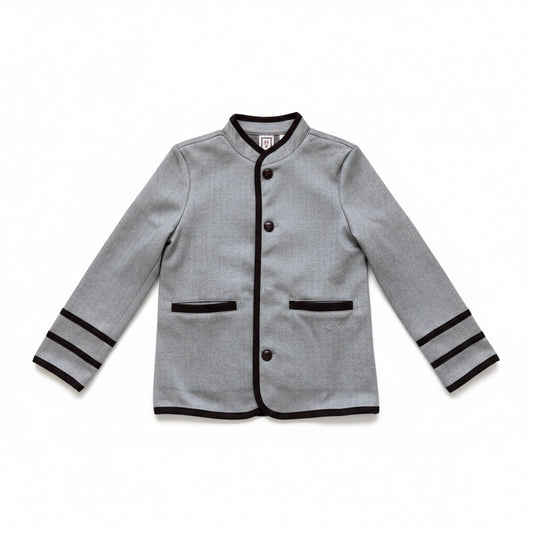 1984 Brown Herringbone Wool Jacket