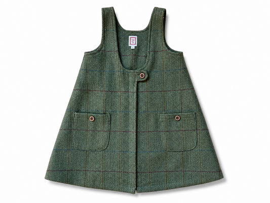 1984 Olive Plaid Wool Jumper
