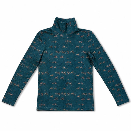 1984 Horse Plaid Turtleneck