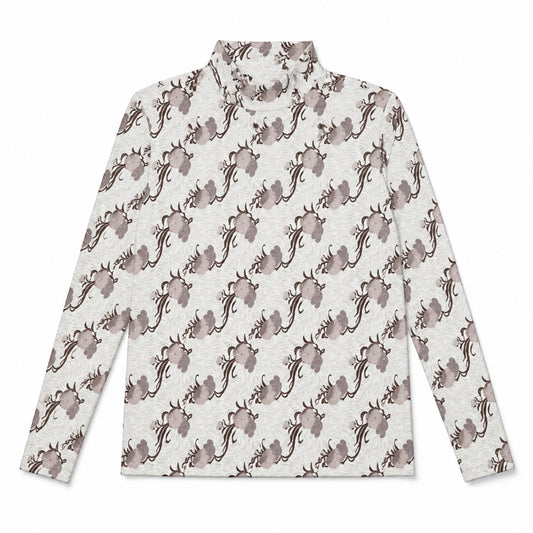 1984 Japanese Blossom Printed Turtleneck