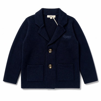 Arza Navy Knit Blazer