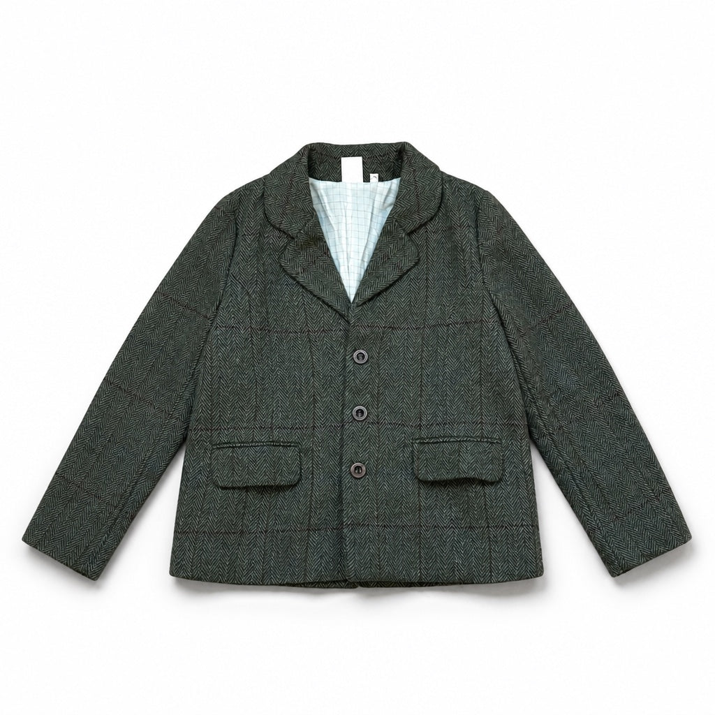 1984 Olive Plaid Wool Jacket