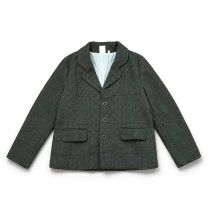 1984 Olive Plaid Wool Jacket