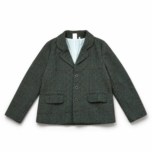 1984 Olive Plaid Wool Jacket