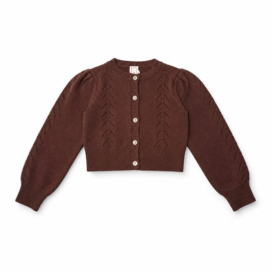 1984 Brown Cropped Cardigan