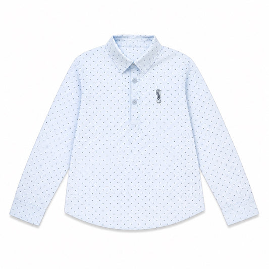 Arza Cream Star Half Placket Shirt