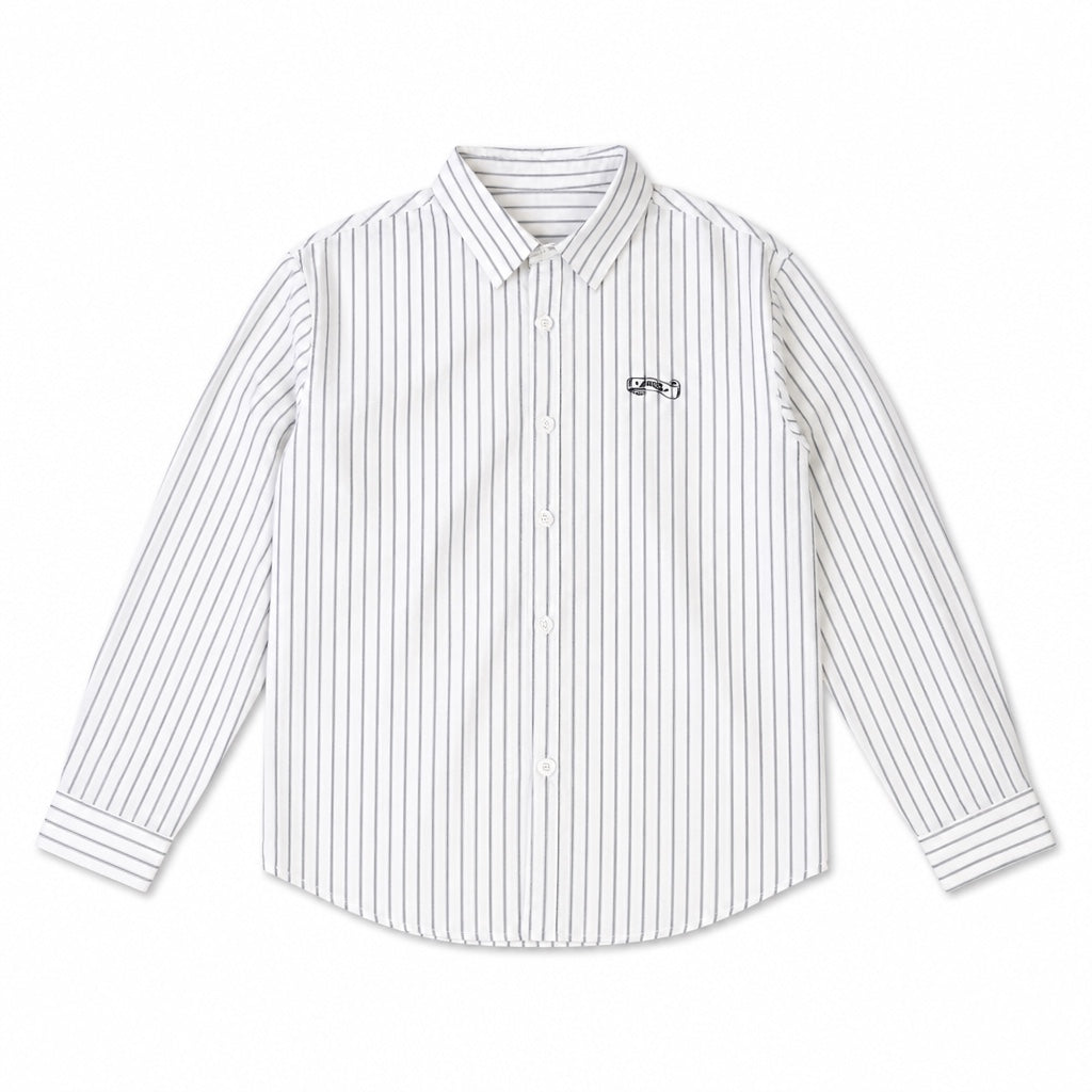 Arza Black Pinstripe Button Down Shirt