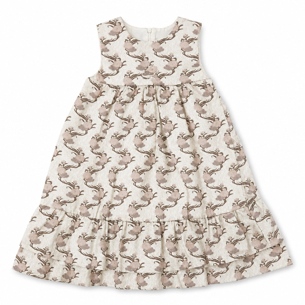 1984 Japanese Blossom Ruffle Dress