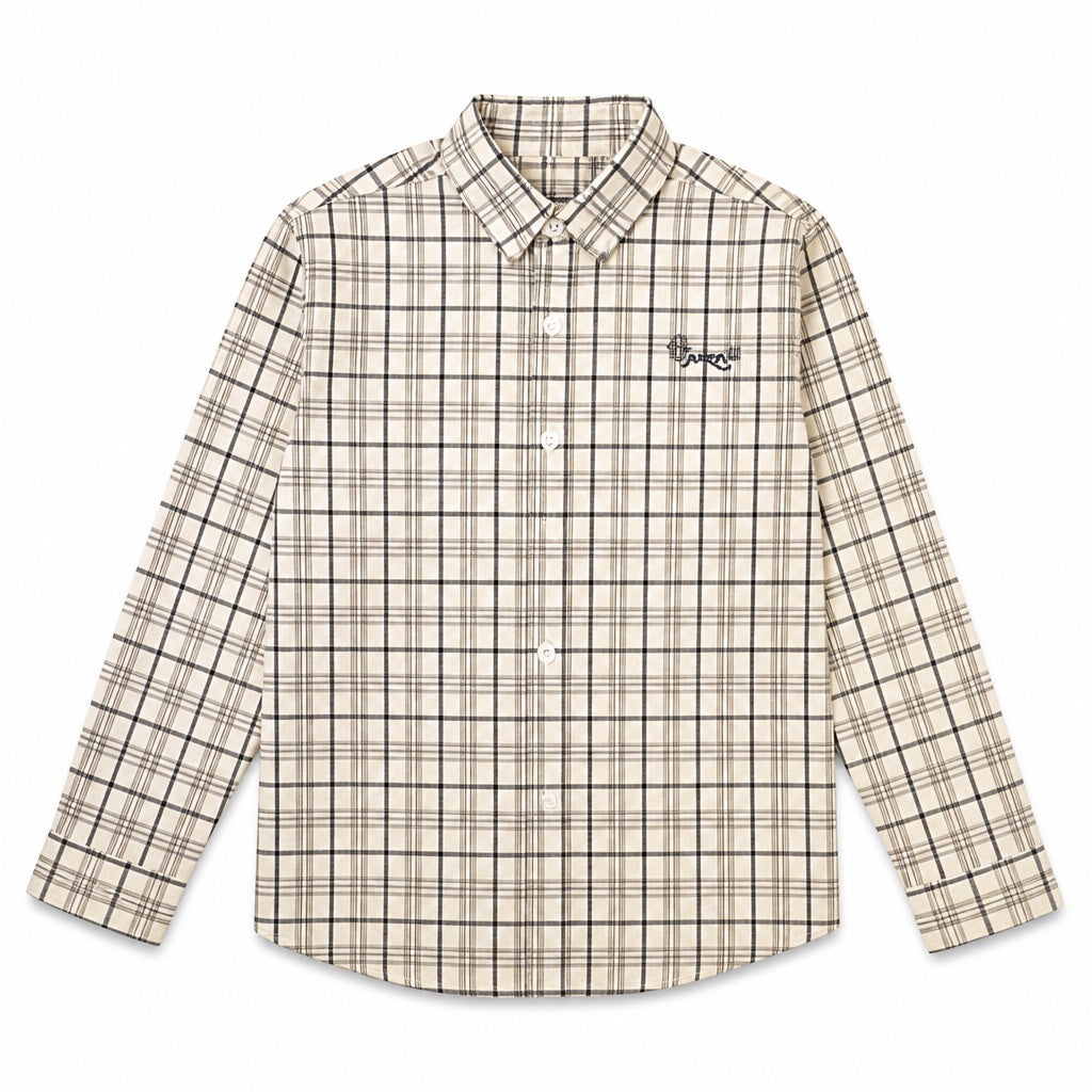 Arza Brown Check Button Down Shirt