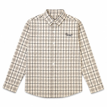 Arza Brown Check Button Down Shirt