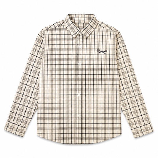 Arza Brown Check Button Down Shirt