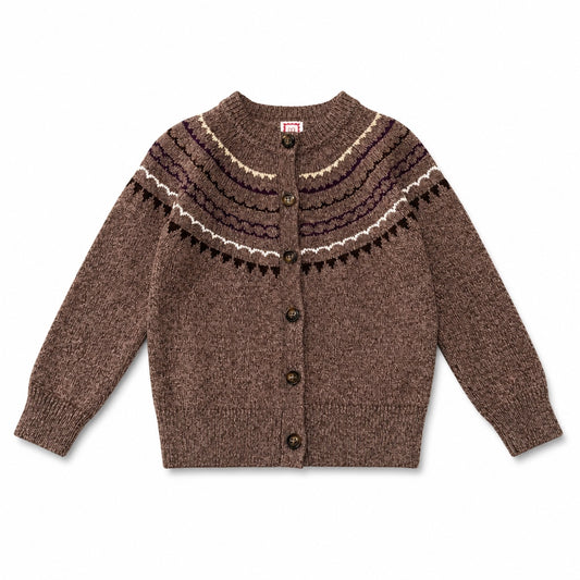 1984 Mauve Fairisle Cardigan
