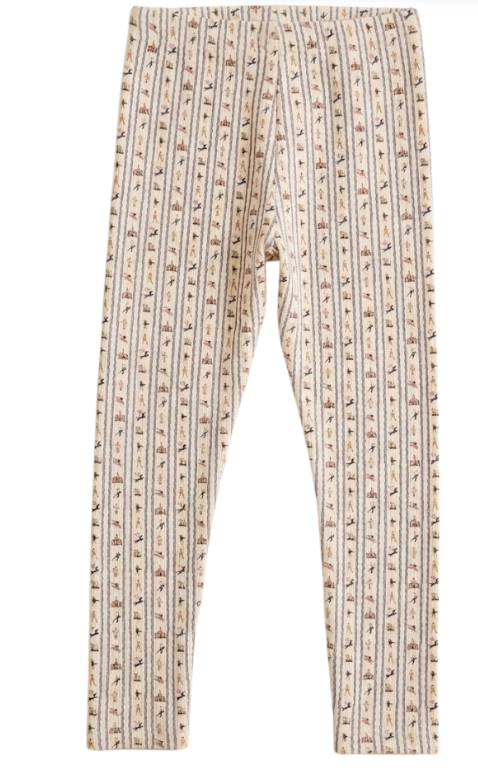 1984 Blue Circus Print Leggings