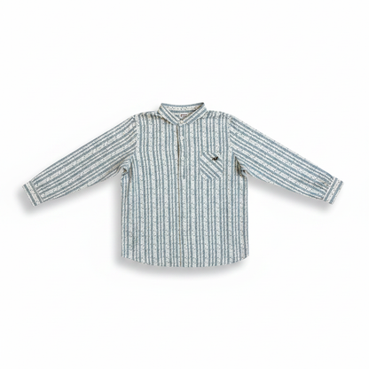 1984 Wide Striped Tunic Shirt