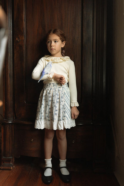 1984 Eyelet Printed Skirt