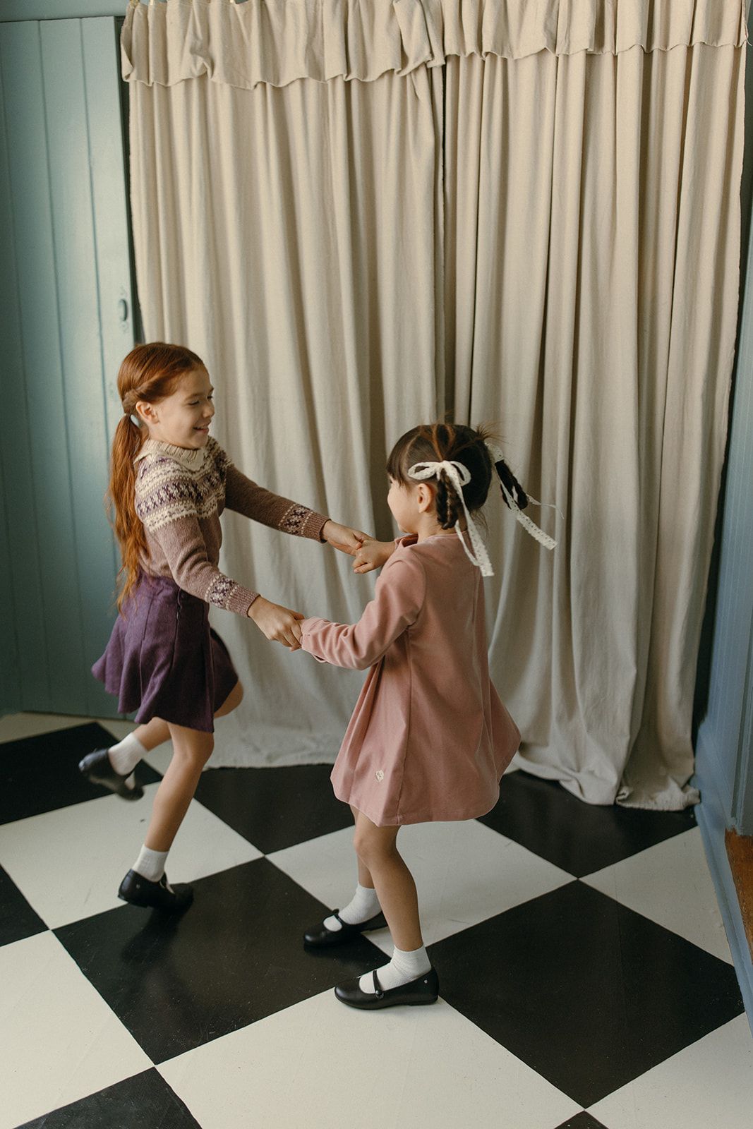 1984 Purple Wool Pleated Skirt